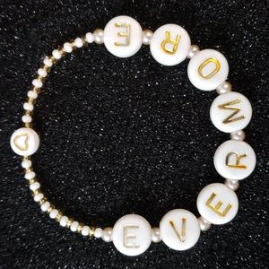 Taylor Swift Evermore Elastic Beaded Bracelet Handmade